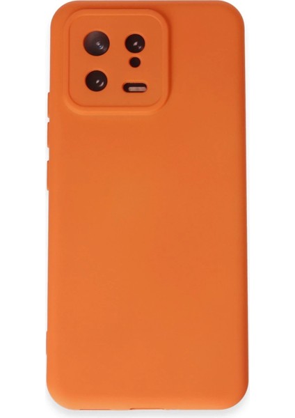 Newface Xiaomi Mi 13 Kılıf Nano Içi Kadife Silikon - Turuncu
