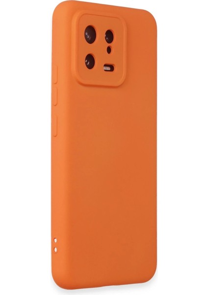 Newface Xiaomi Mi 13 Kılıf Nano Içi Kadife Silikon - Turuncu fiyatları