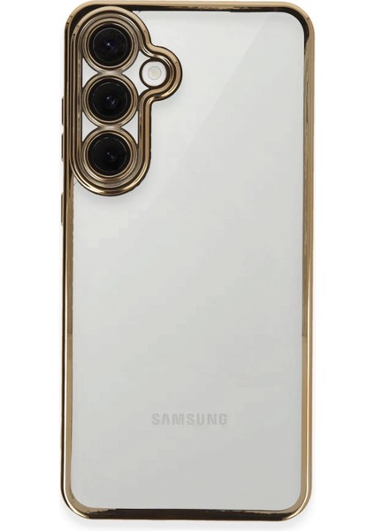 Newface Samsung Galaxy S24 Fe Kılıf Razer Lensli Silikon - Gold