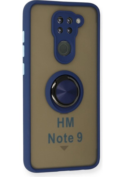 Newface Xiaomi Redmi Note 9 Kılıf Montreal Yüzüklü Silikon Kapak - Lacivert fiyatları