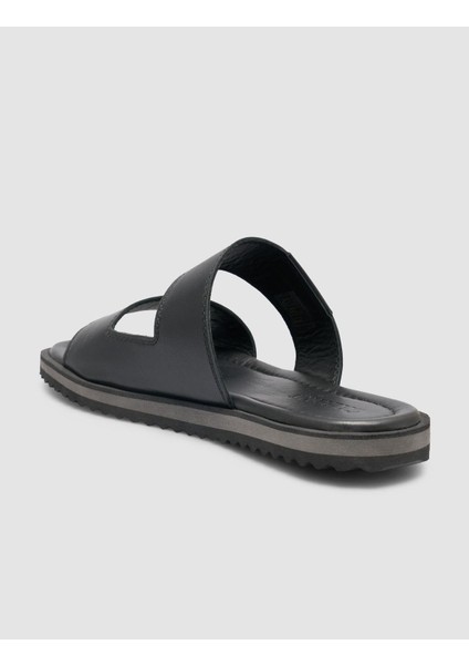 %100 Hakiki Deri Siyah Bantlı Erkek Terlik fırsatları