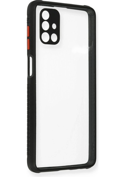 Newface Samsung Galaxy M51 Kılıf Miami Şeffaf Silikon - Siyah