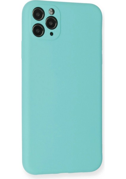 Newface iPhone 11 Pro Max Kılıf Nano Içi Kadife Silikon - Turkuaz modelleri