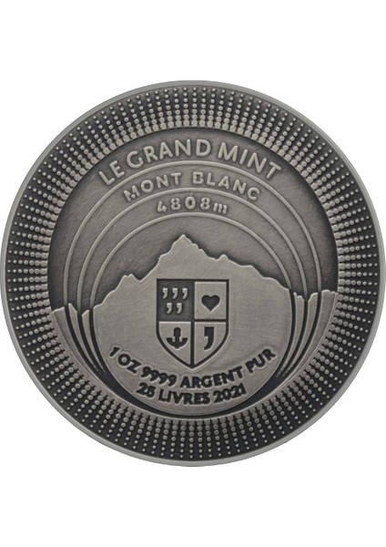 Agakulche Mont Blanc Dark 2021 Gümüş sikke coin