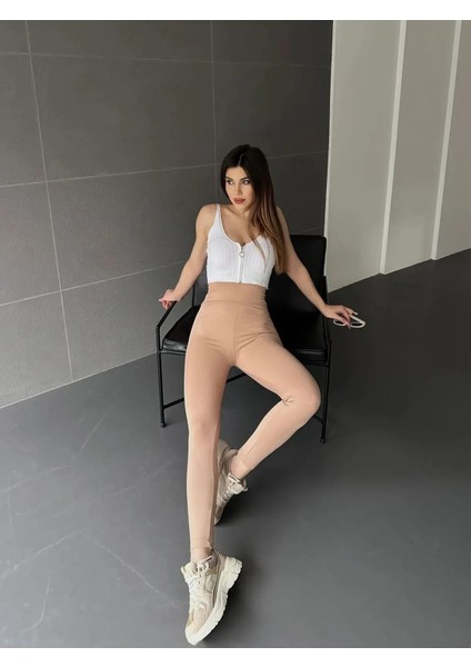 Yüksek Bel Fitilli Içi Şardonlu Tayt fırsatları