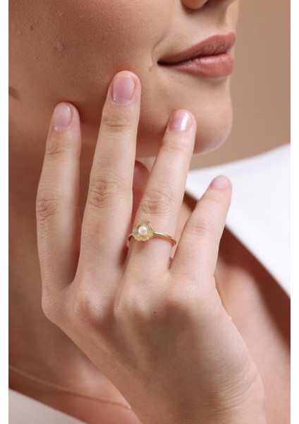 Istiridye Doğal Inci Yüzük