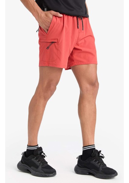 Fit Baskılı Esnek Dokulu Kısa Boy Sporcu Deniz Şortu C5138AX25HS