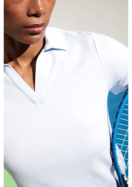 fit Slim Fit Dar Kesim Polo Yaka Slogan Baskılı Sporcu Kısa Kollu TIŞÖRT D9299AX25SP modelleri