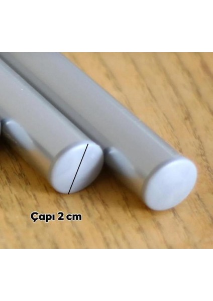 2 'li Oklava Alüminyum Paslanmaz (74-49 Cm) Metal Oklava Seti Hamur Açma Aparatı Sofra Mutfak fiyatları