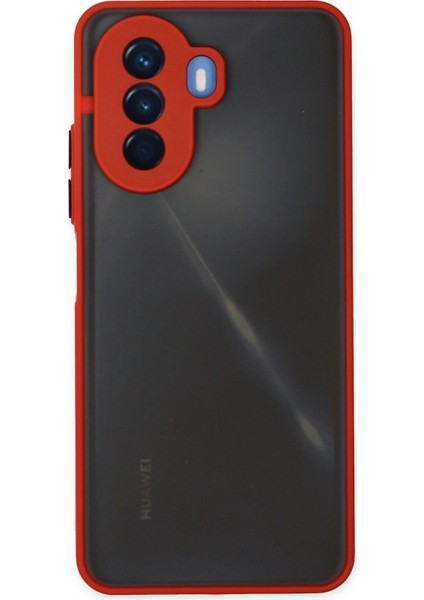 Newface Huawei Nova Y70 Kılıf Montreal Silikon Kapak - Kırmızı