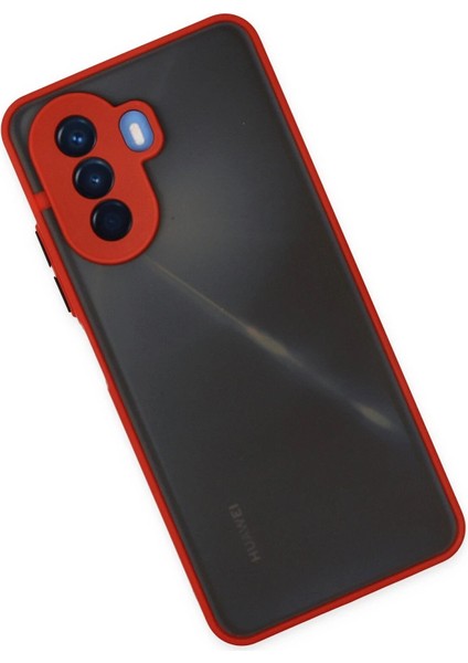 Newface Huawei Nova Y70 Kılıf Montreal Silikon Kapak - Kırmızı modelleri