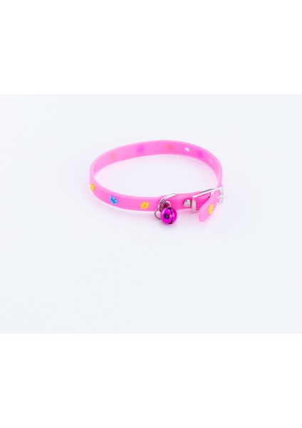 Zilli Kedi ve Köpek Tasması 30 Cm, Pembe
