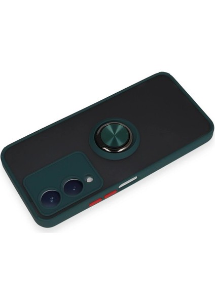 Newface Vivo Y17S Kılıf Montreal Yüzüklü Silikon Kapak - Yeşil modelleri
