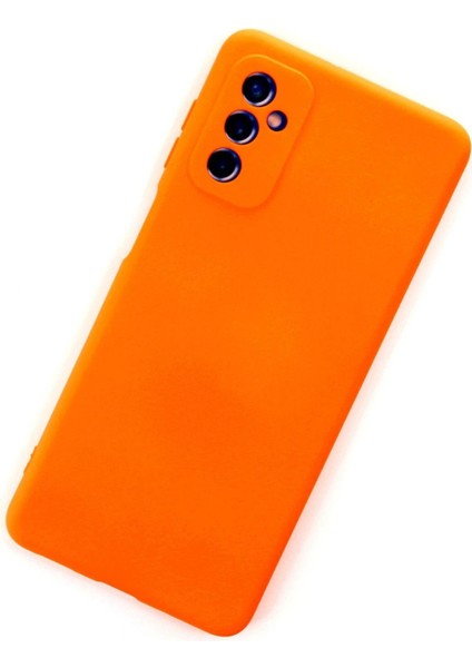 Newface Samsung Galaxy M52 5g Kılıf Nano Içi Kadife Silikon - Turuncu modelleri