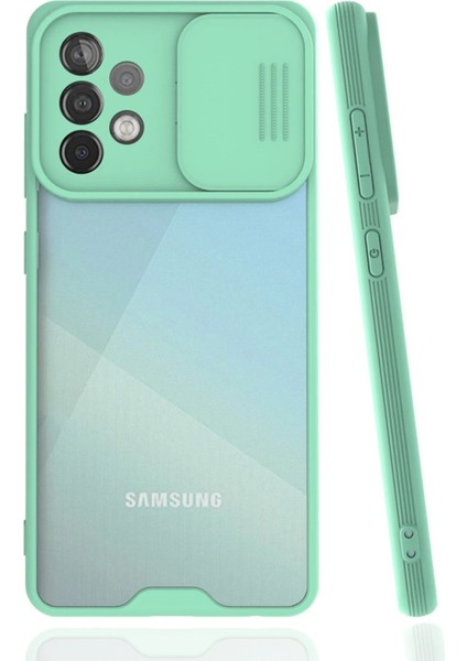 Newface Samsung Galaxy A52 Kılıf Platin Kamera Koruma Silikon - Açık Yeşil