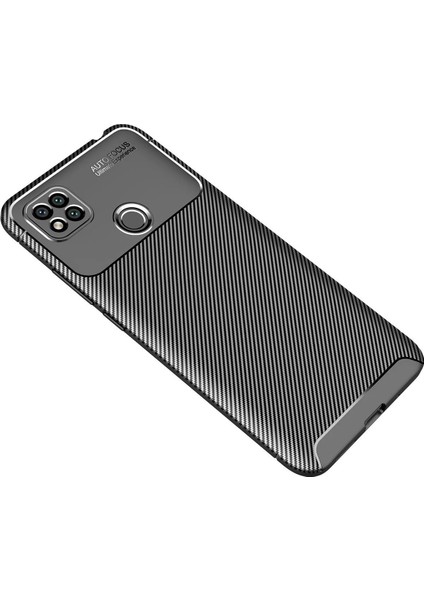 Newface Xiaomi Redmi 9c Kılıf Auto Focus Karbon Kapak - Siyah
