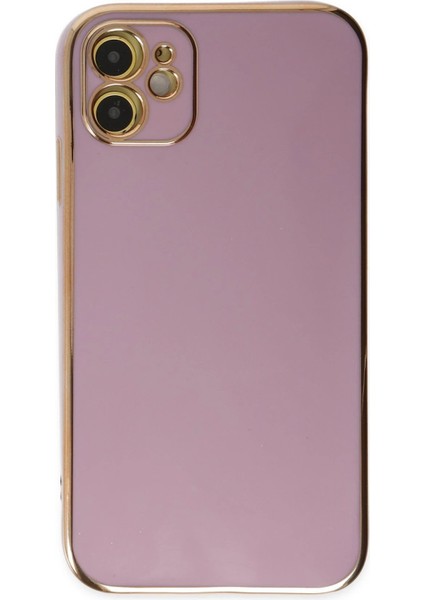 Newface iPhone 12 Kılıf Volet Silikon - Mor