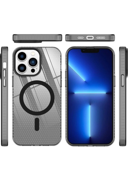 Newface iPhone 14 Pro Kılıf Beta Magneticsafe Silikon - Siyah