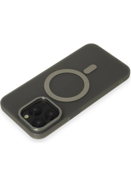 Newface iPhone 15 Pro Max Kılıf Lodos Magneticsafe Mat Kapak - Titan Gri