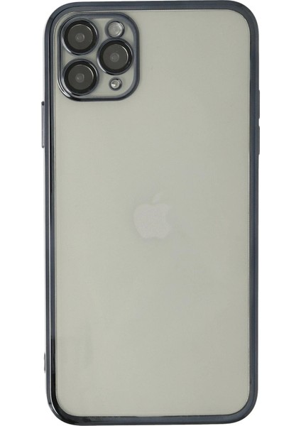 Newface iPhone 11 Pro Max Kılıf Razer Lensli Silikon - Siyah