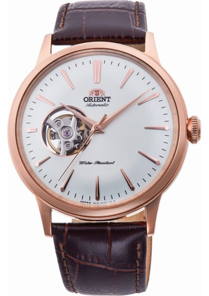 Bambino RA-AG0001S30B Kurmalı Otomatik Deri Kahverengi Beyaz Kadran Open Heart 41 mm Erkek Kol Saati
