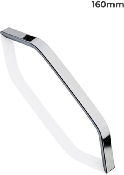 160 mm Şahin Metal Kulp Krom Mobilya Dolap Kapak Çekmece Kulpu
