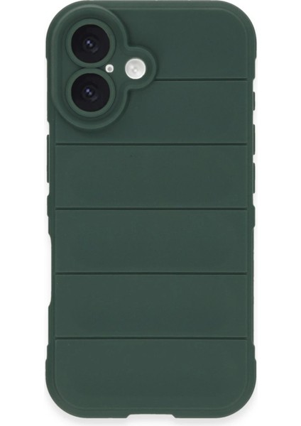 Newface iPhone 16 Plus Kılıf Optimum Silikon - Koyu Yeşil