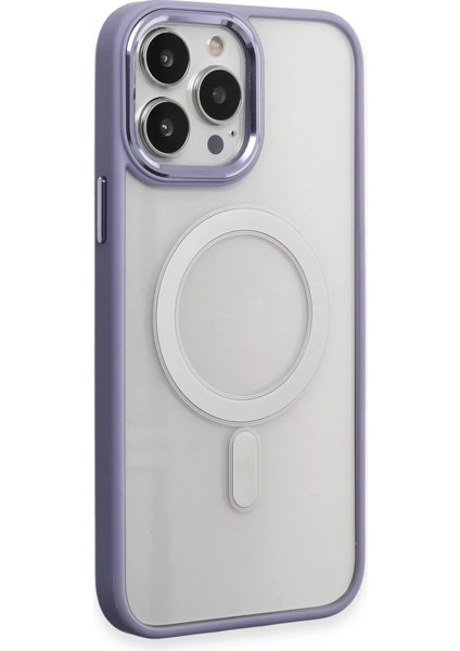 Newface iPhone 15 Pro Kılıf Room Magneticsafe Silikon - Lila