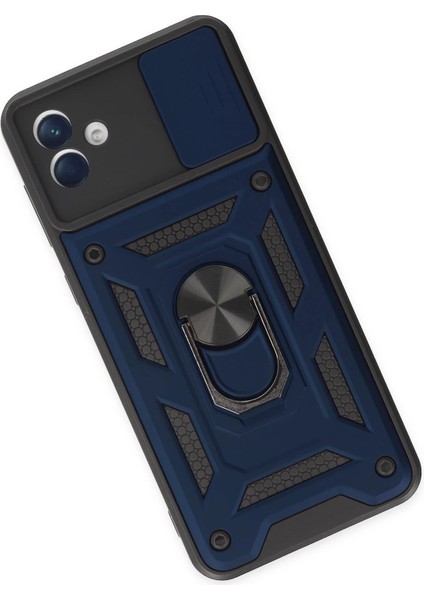 Newface Samsung Galaxy A04 Kılıf Pars Lens Yüzüklü Silikon - Lacivert modelleri