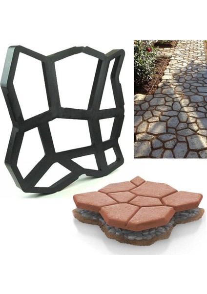 Elite Bahçe Taş Kalıp Beton Kalıbı Zemin Kaplama Kalıbı 42X40 cm TM669 1 Adet