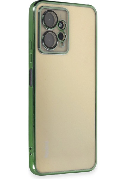 Newface Xiaomi Redmi Note 12 4g Kılıf Razer Lensli Silikon - Yeşil