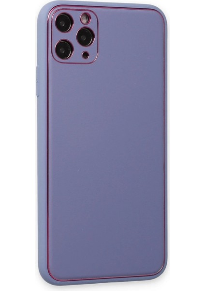 Newface iPhone 11 Pro Kılıf Coco Deri Silikon Kapak - Açık Lila
