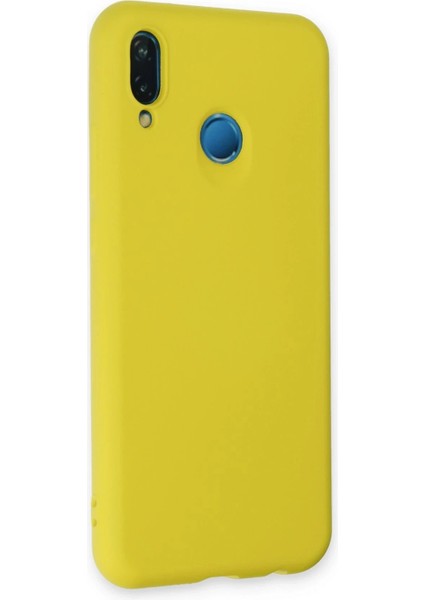 Newface Huawei P20 Lite Kılıf Nano Içi Kadife Silikon - Sarı fiyatları