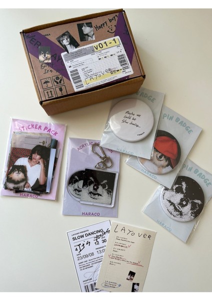 Elite Bts Taehyung Layover Albüm Set ( Rozet, Anahtarlık, Sticker Paketi ) V2 1 Adet