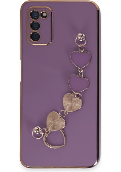 Newface Samsung Galaxy A03S Kılıf Esila Silikon - Mor