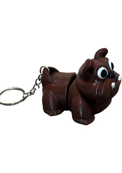 Elite Bulldog Figürlü Anahtarlık 3D Tasarım 1 Adet