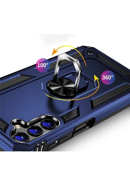 Newface Samsung Galaxy A04S Kılıf Sofya Yüzüklü Silikon Kapak - Siyah fiyatları