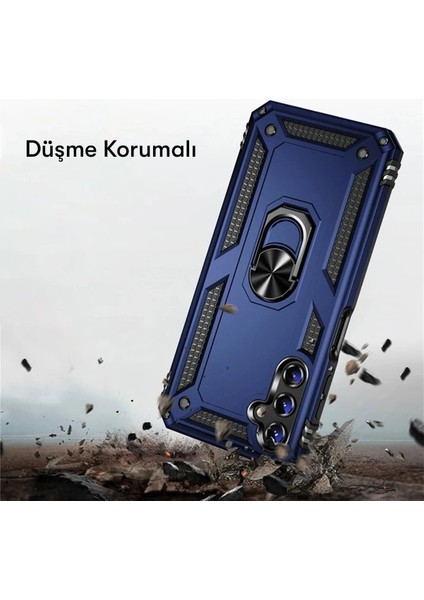 Newface Samsung Galaxy A04S Kılıf Sofya Yüzüklü Silikon Kapak - Siyah modelleri