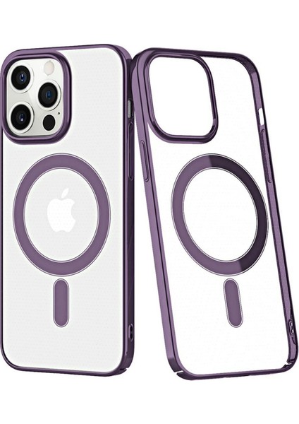Newface iPhone 13 Pro Kılıf Element Magneticsafe Sert Kapak - Derin Mor