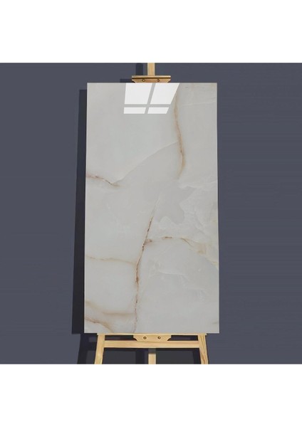 Elite Kendinden Yapışkanlı Esnek Köpük Beyaz Pvc Mermer Panel 60X30 cm Banyo Wc Mutfak 1 Adet