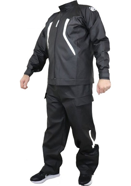 Motorcu Yağmurluk Tulumlu Takım Özel Tasarım Dikişsiz %100 Su Geçirmez Cepli Motosiklet Yağmurluk Anka Sıcak Frekans ile Birleştirme Sayesinde %100 Su Geçirmezs