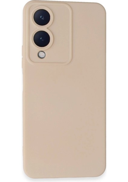 Newface Vivo Y17S Kılıf Nano Içi Kadife Silikon - Pudra