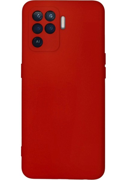 Newface Oppo Reno 5 Lite Kılıf Nano Içi Kadife Silikon - Kırmızı