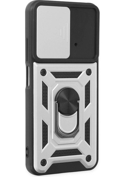 Newface Xiaomi Poco M4 Pro 4g Kılıf Pars Lens Yüzüklü Silikon - Gümüş fiyatları