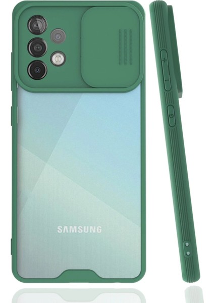 Newface Samsung Galaxy A52 Kılıf Platin Kamera Koruma Silikon - Yeşil