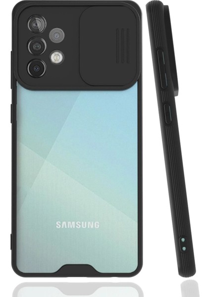 Newface Samsung Galaxy A72 Kılıf Platin Kamera Koruma Silikon - Siyah