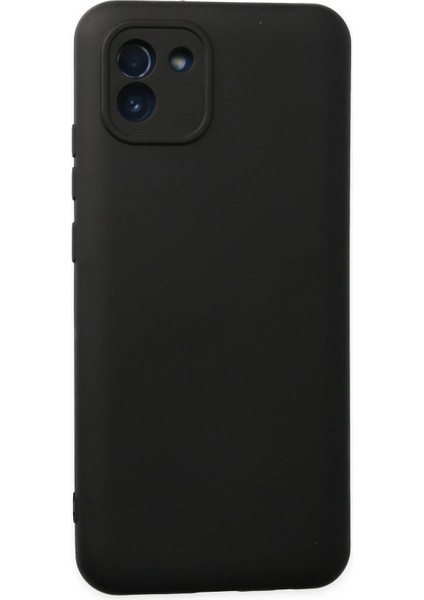 Newface Samsung Galaxy A03 Kılıf Nano Içi Kadife Silikon - Siyah