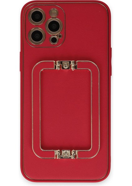 Newface iPhone 12 Pro Max Kılıf Coco Elit Kapak - Kırmızı