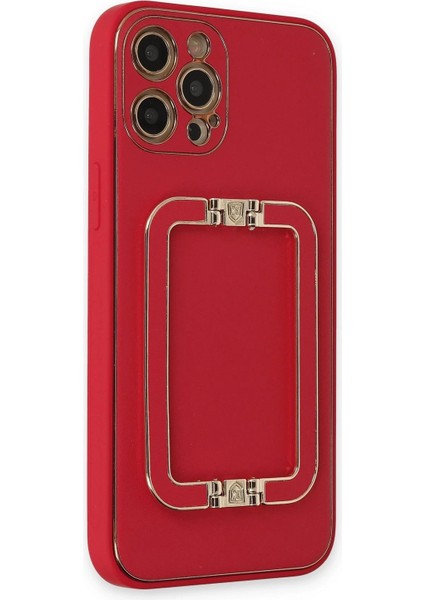 Newface iPhone 12 Pro Max Kılıf Coco Elit Kapak - Kırmızı