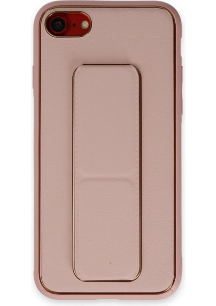 Newface iPhone 7 Kılıf Coco Deri Standlı Kapak - Pembe
